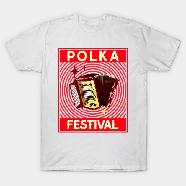 Polka Festival Red T-Shirt by Eleven-K